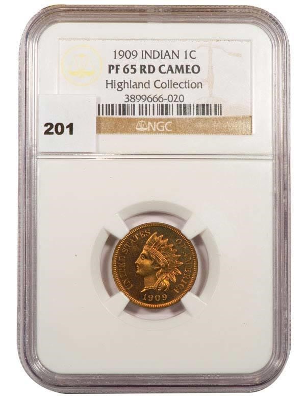 image for: 1C 1909 INDIAN NGC PR65RD CAM