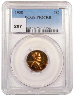 image for: 1C 1938 PCGS PR67RB