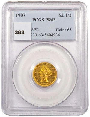 image for: $2.5 1907 PCGS PR63