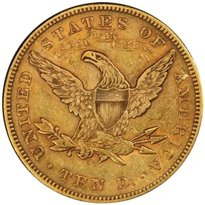 image for: $10 1872-CC PCGS AU50 EX SIMPSON/HALL