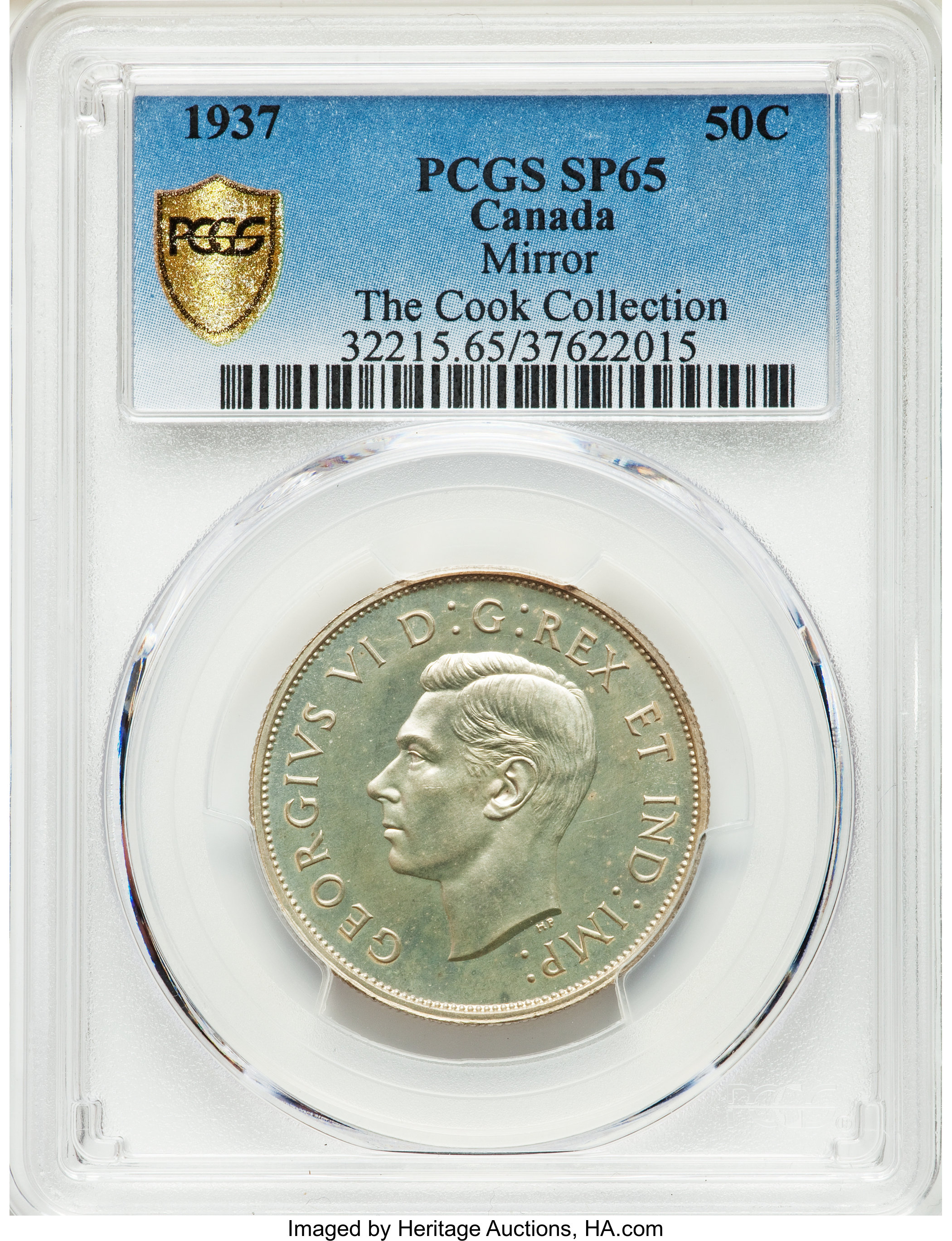 image for: George VI Mirror Specimen 50 Cents 1937 SP65 PCGS
