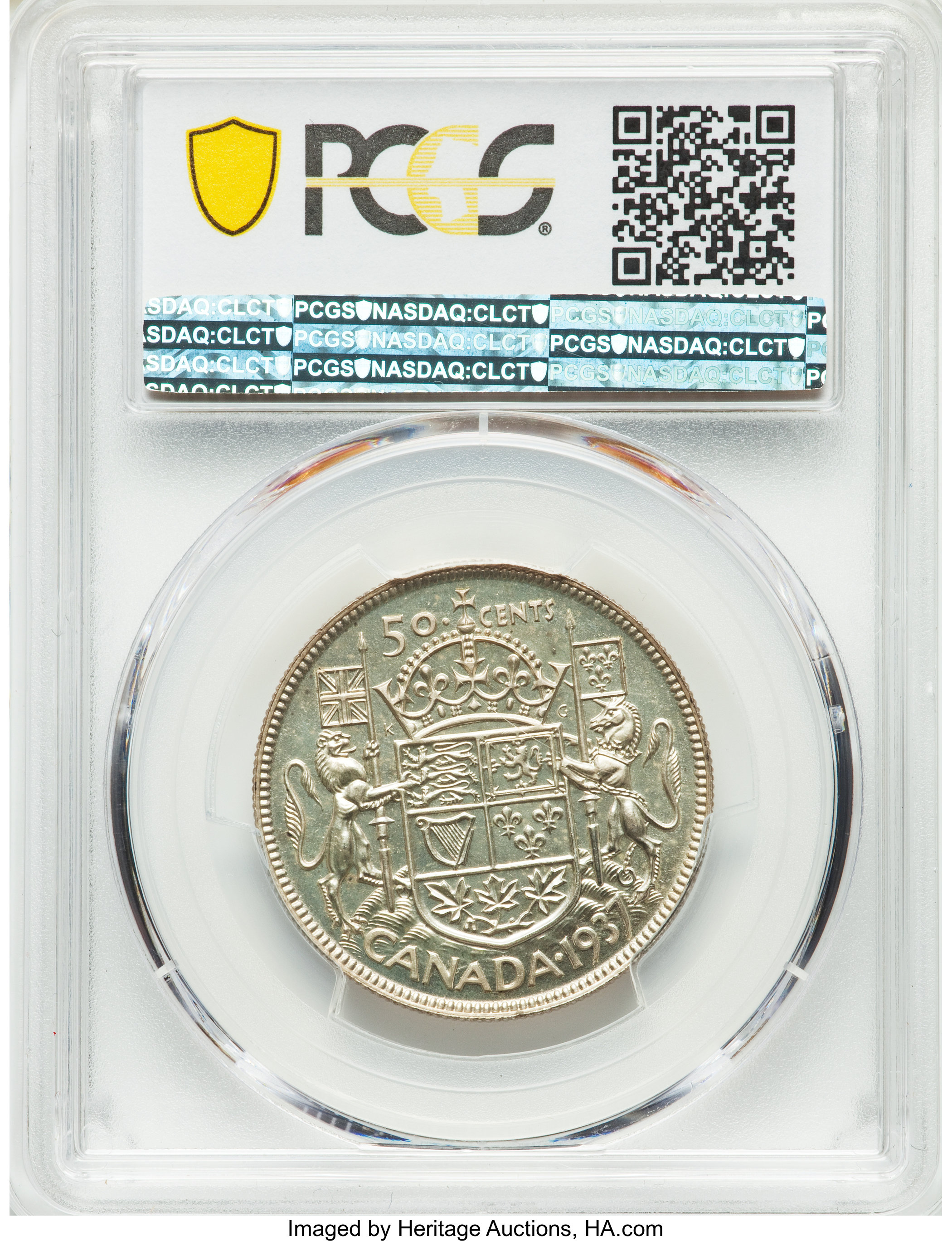 image for: George VI Mirror Specimen 50 Cents 1937 SP65 PCGS