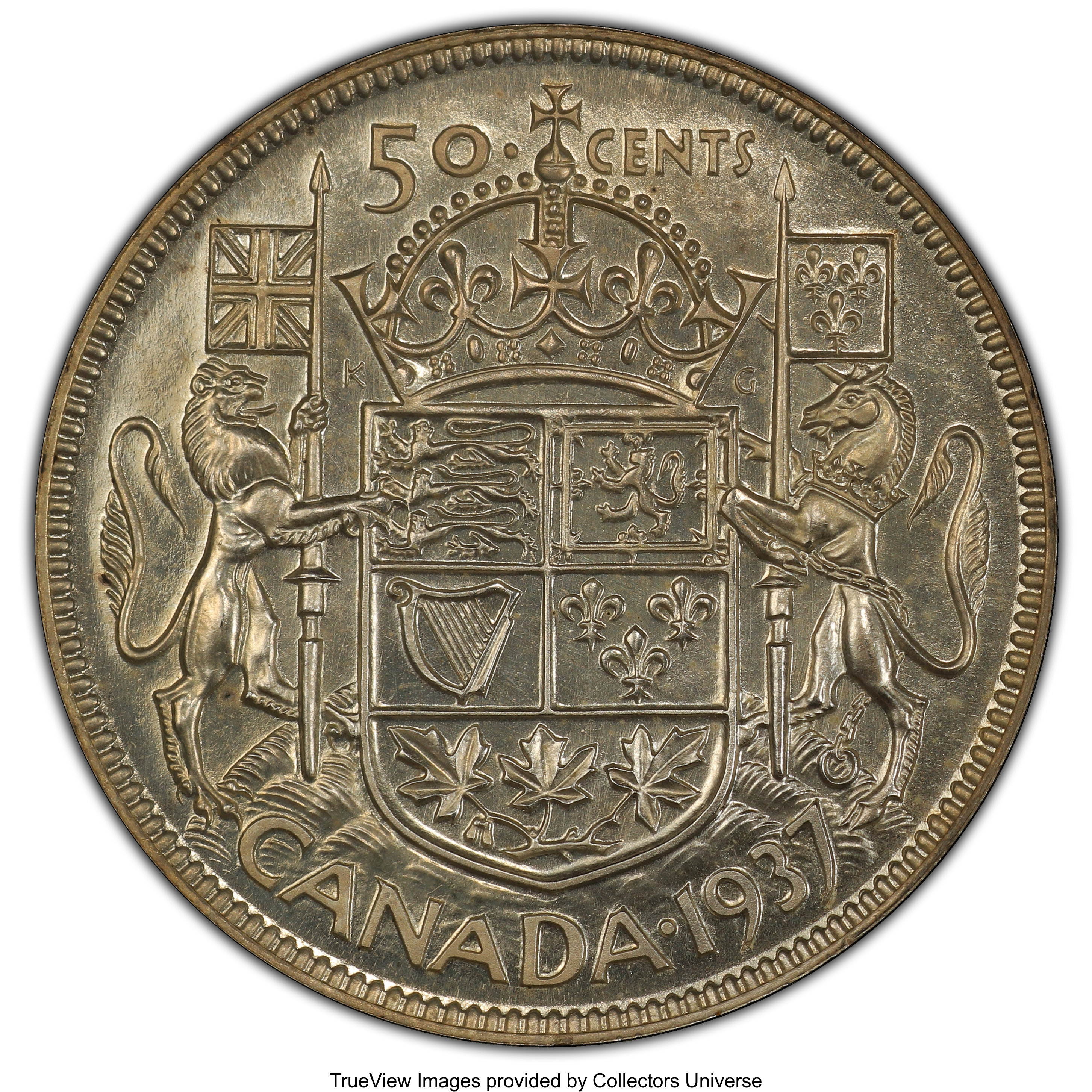 image for: George VI Mirror Specimen 50 Cents 1937 SP65 PCGS