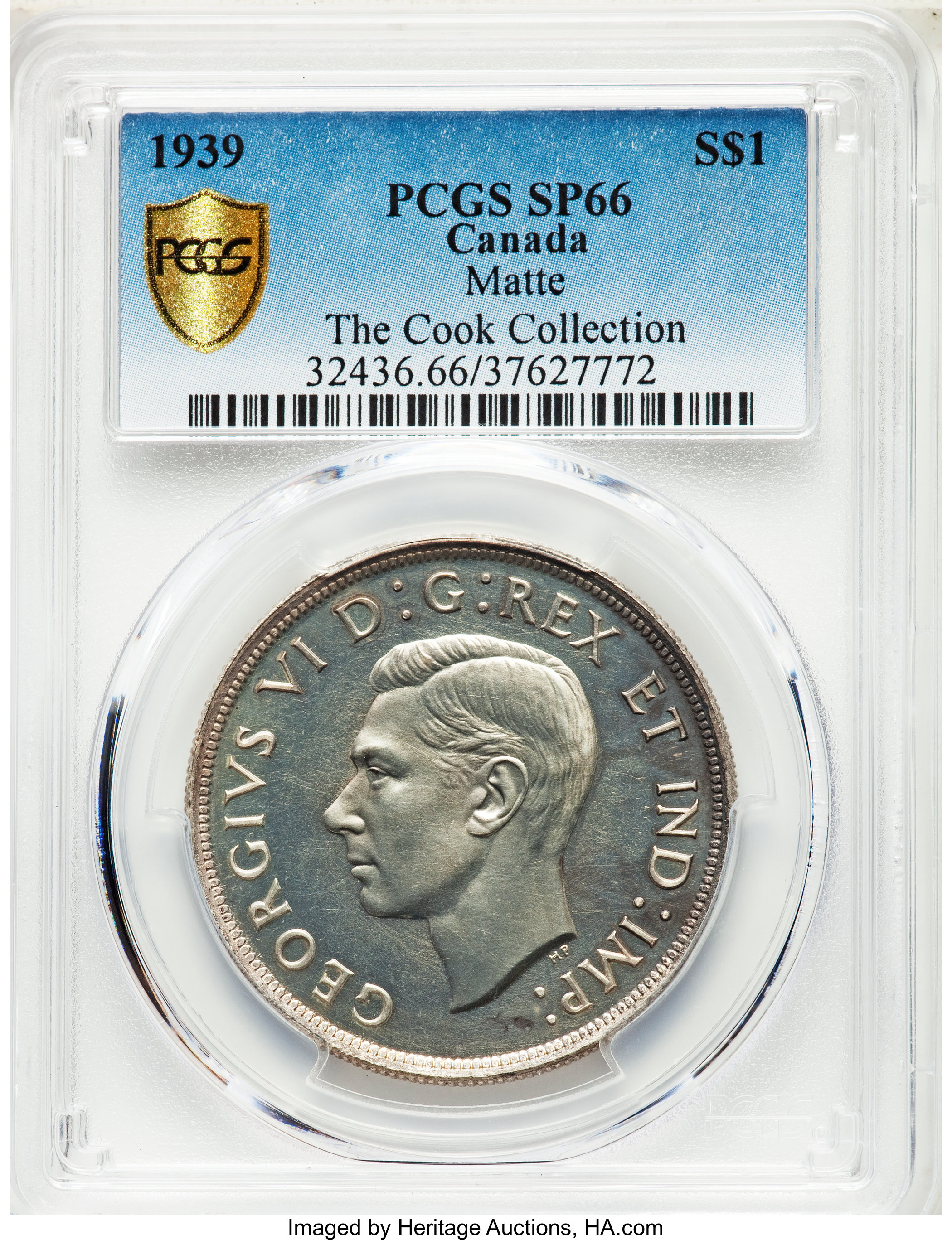 image for: George VI Matte Specimen Dollar 1939 SP66 PCGS