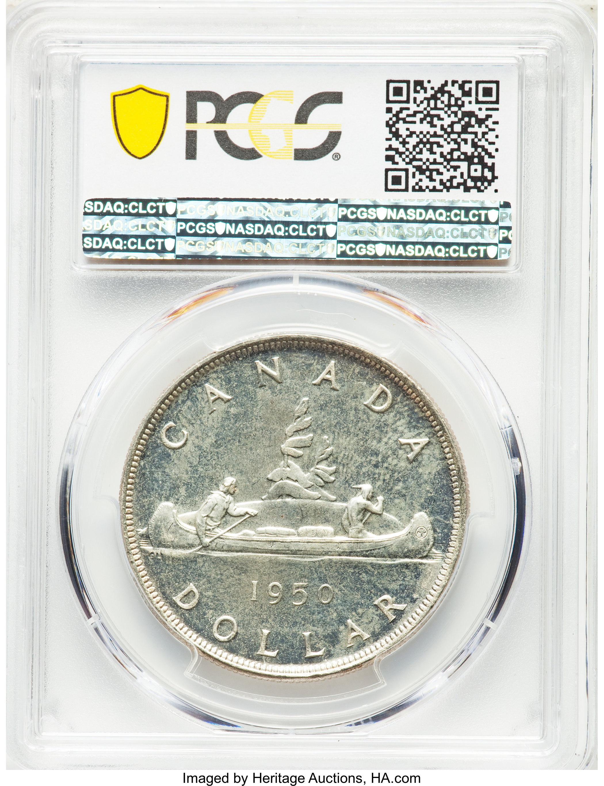 image for: George VI Mirror Prooflike Dollar 1950 PL65 PCGS