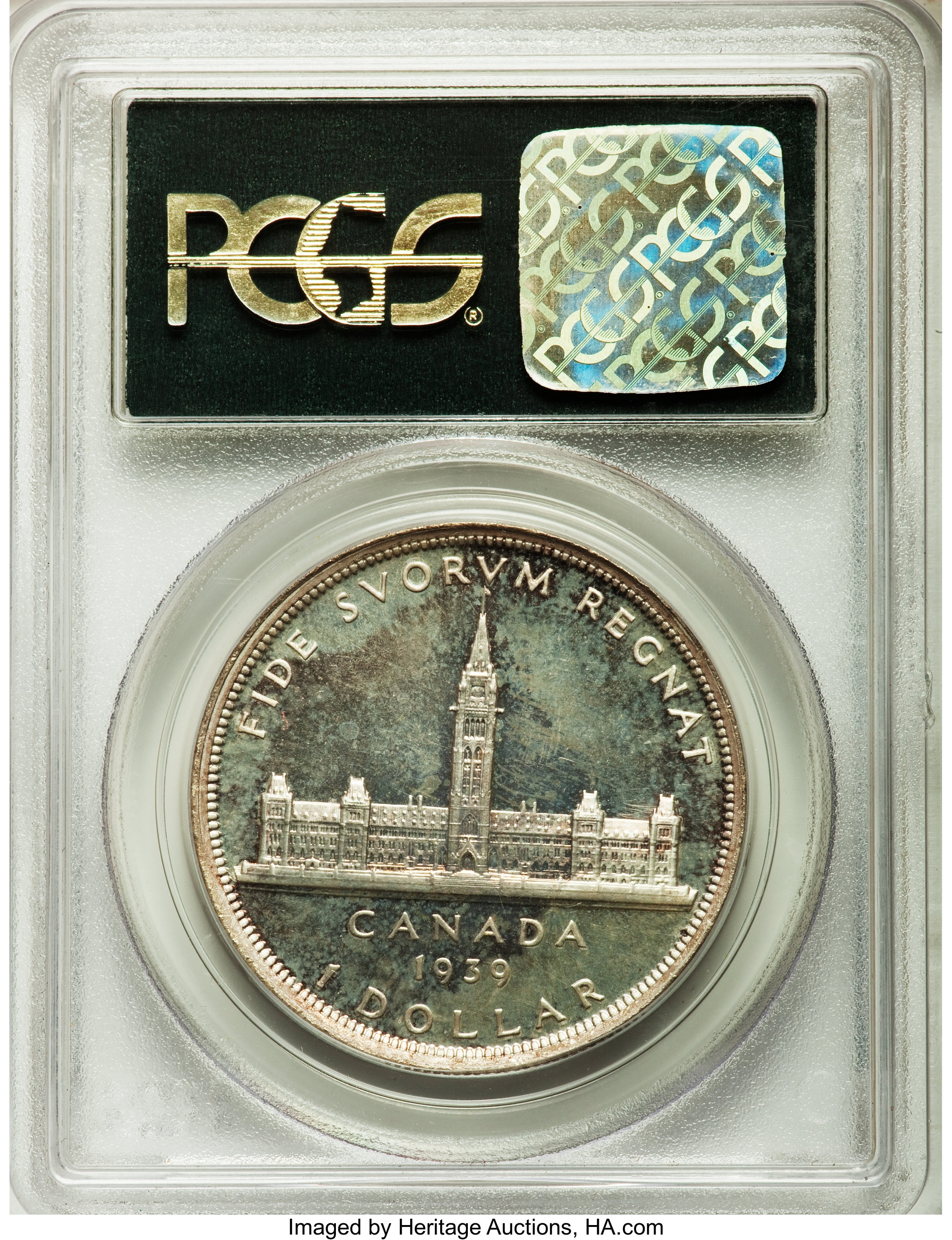 image for: George VI Mirror Specimen Dollar 1939 SP65 PCGS