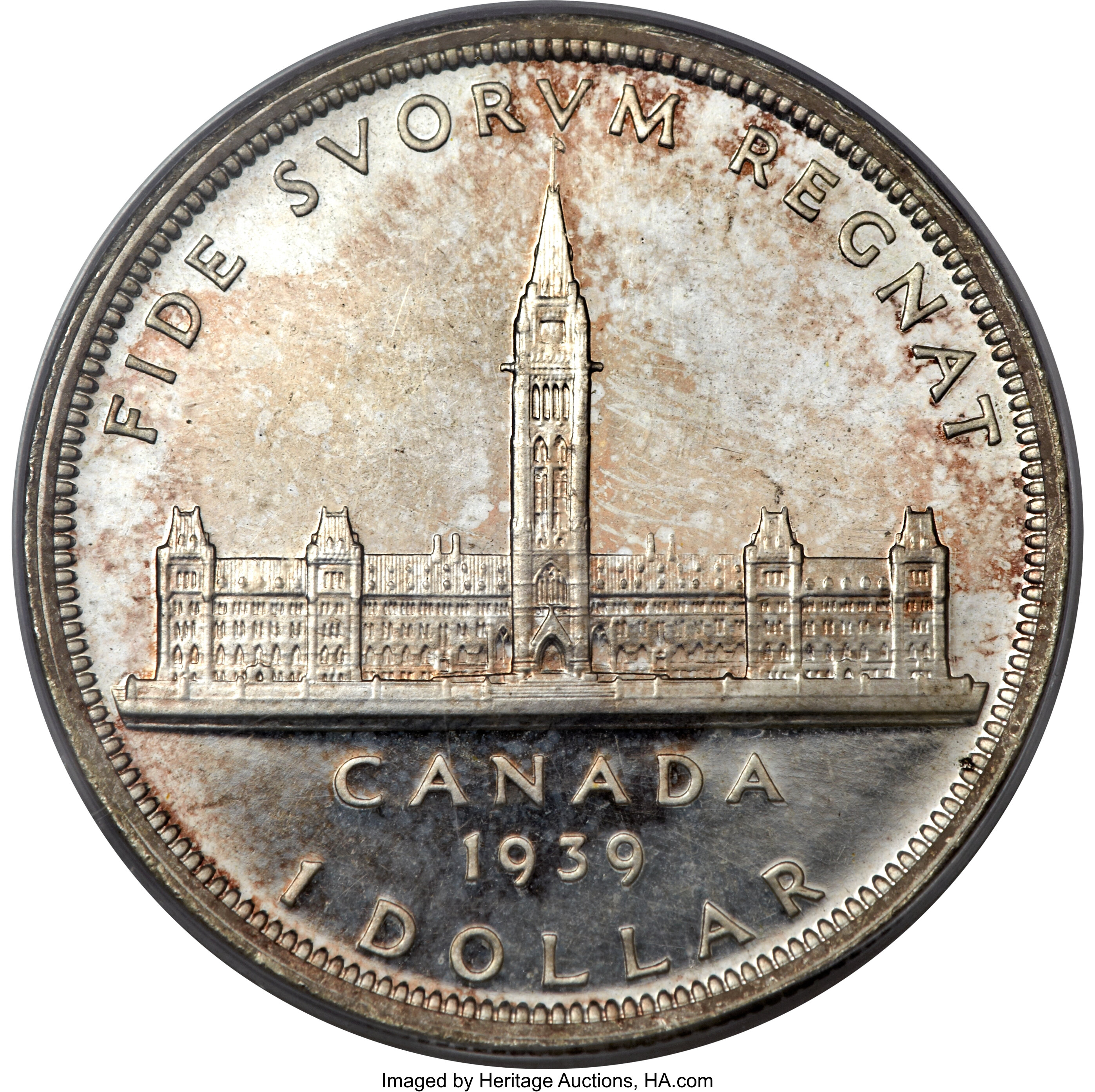 image for: George VI Mirror Specimen Dollar 1939 SP65 PCGS