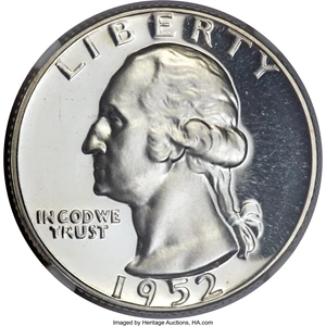 image for: 1952 25C PR68 Ultra Cameo NGC....