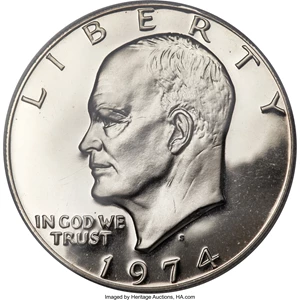 image for: 1974-S $1 Clad PR70 Deep Cameo PCGS....