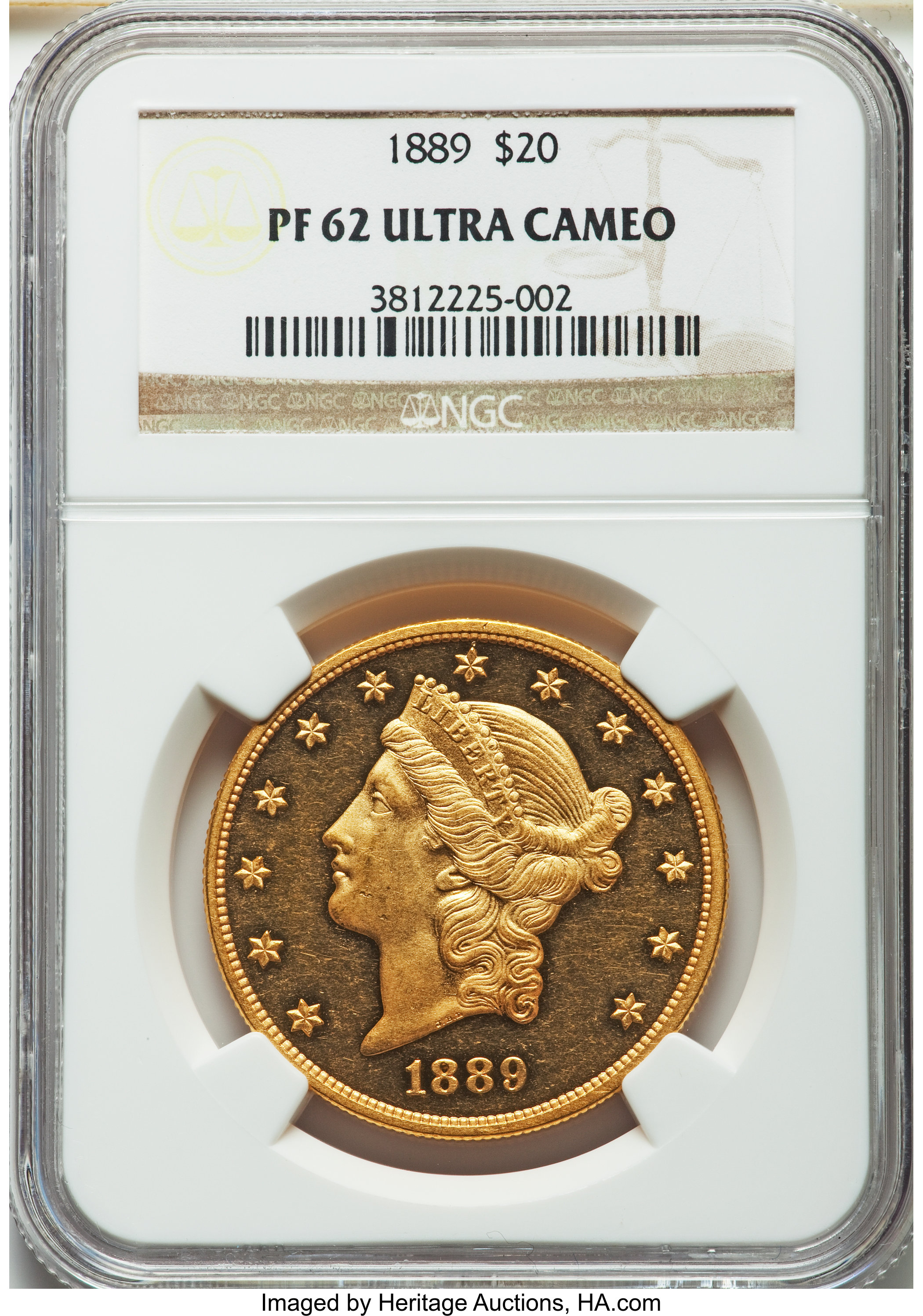 image for: 1889 $20 PR62 Ultra Cameo NGC....