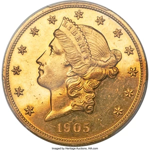 image for: 1905 $20 PR61 PCGS....