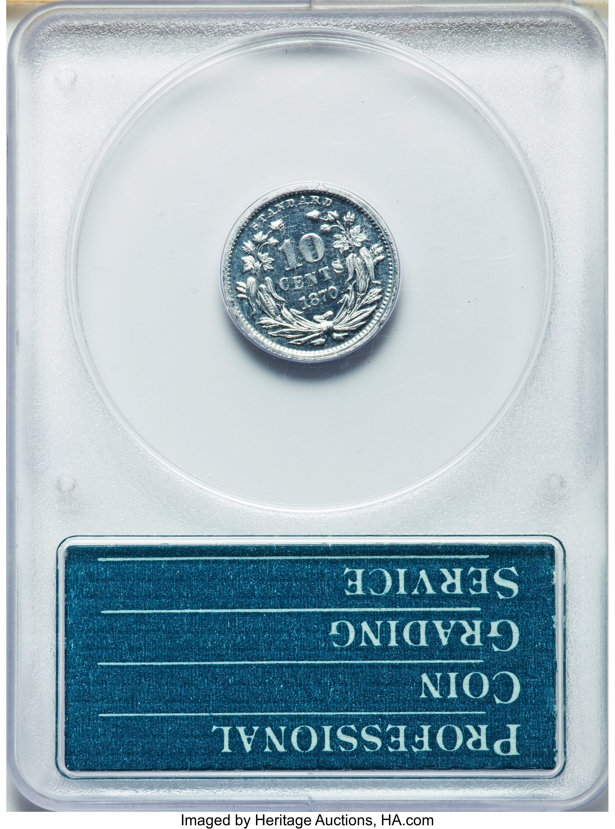 image for: 1870 10C Standard Silver Ten Cents, Judd-842, Pollock-934, High R.7, PR64 PCGS....