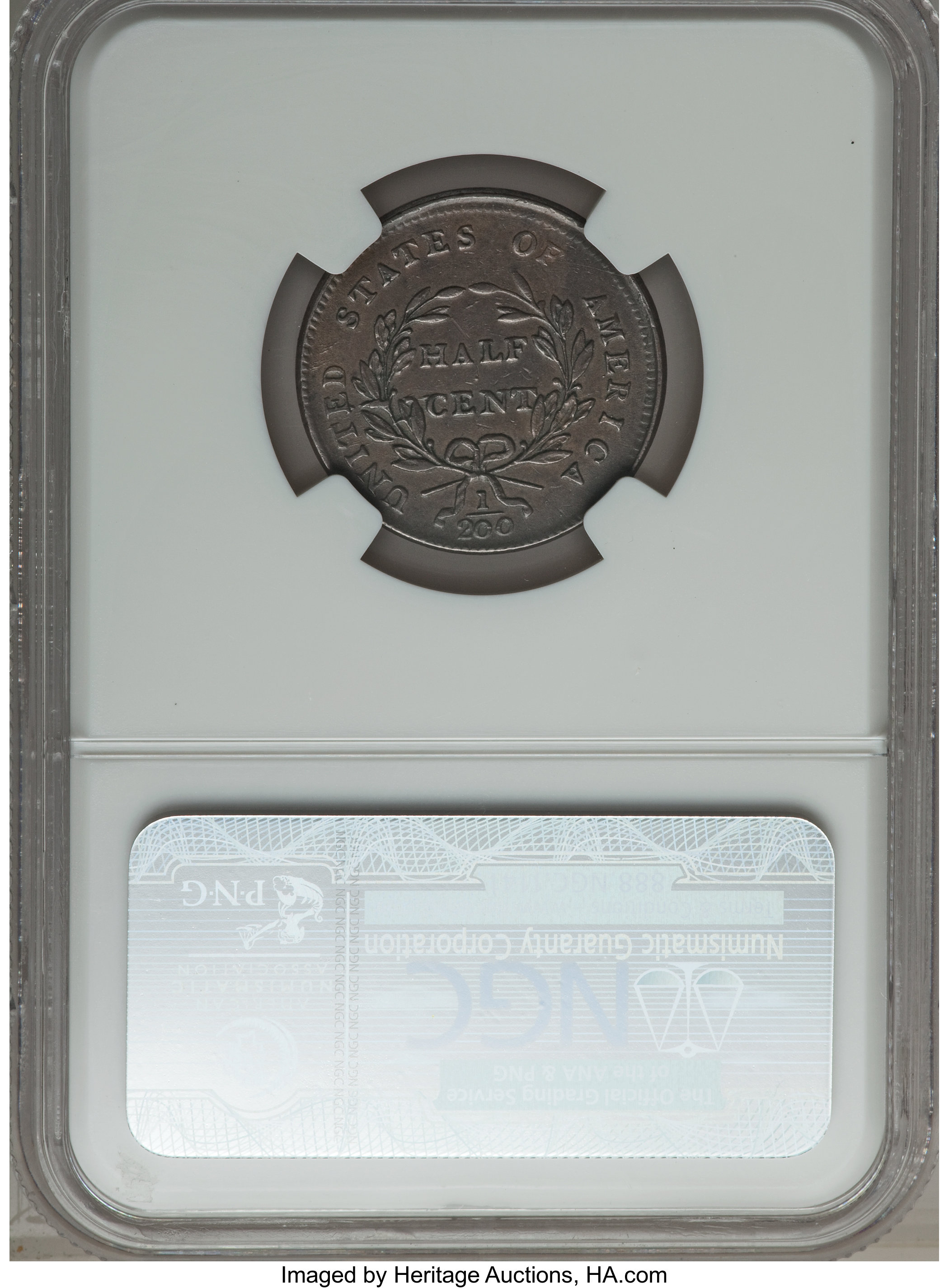 1800 1/2c C-1 MS BN AU53 BN thumbnail 2
