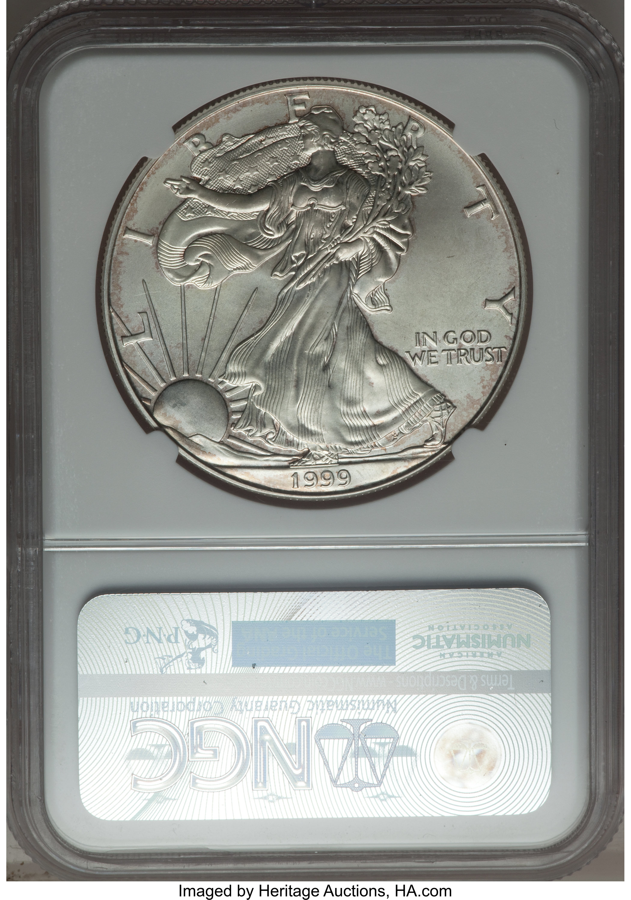 1999 $1  Silver Eagle MS63 CAC thumbnail 6