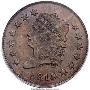 image for: 1811/0 1C S-286, B-2, R.3, AU55 PCGS. CAC. Our EAC Grade AU50....