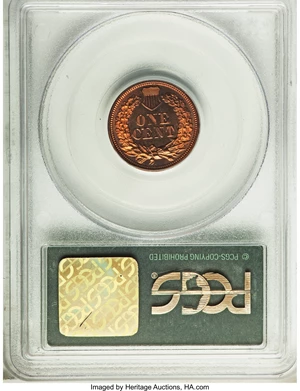 image for: 1864 1C L On Ribbon PR65 Red and Brown PCGS. CAC. Snow-PR2....