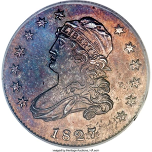 image for: 1827/3 25C Restrike, B-2, High R.6, PR63 PCGS....