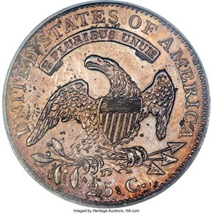 image for: 1827/3 25C Restrike, B-2, High R.6, PR63 PCGS....