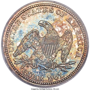 image for: 1846 25C PR64 PCGS. CAC. Briggs 4-F....