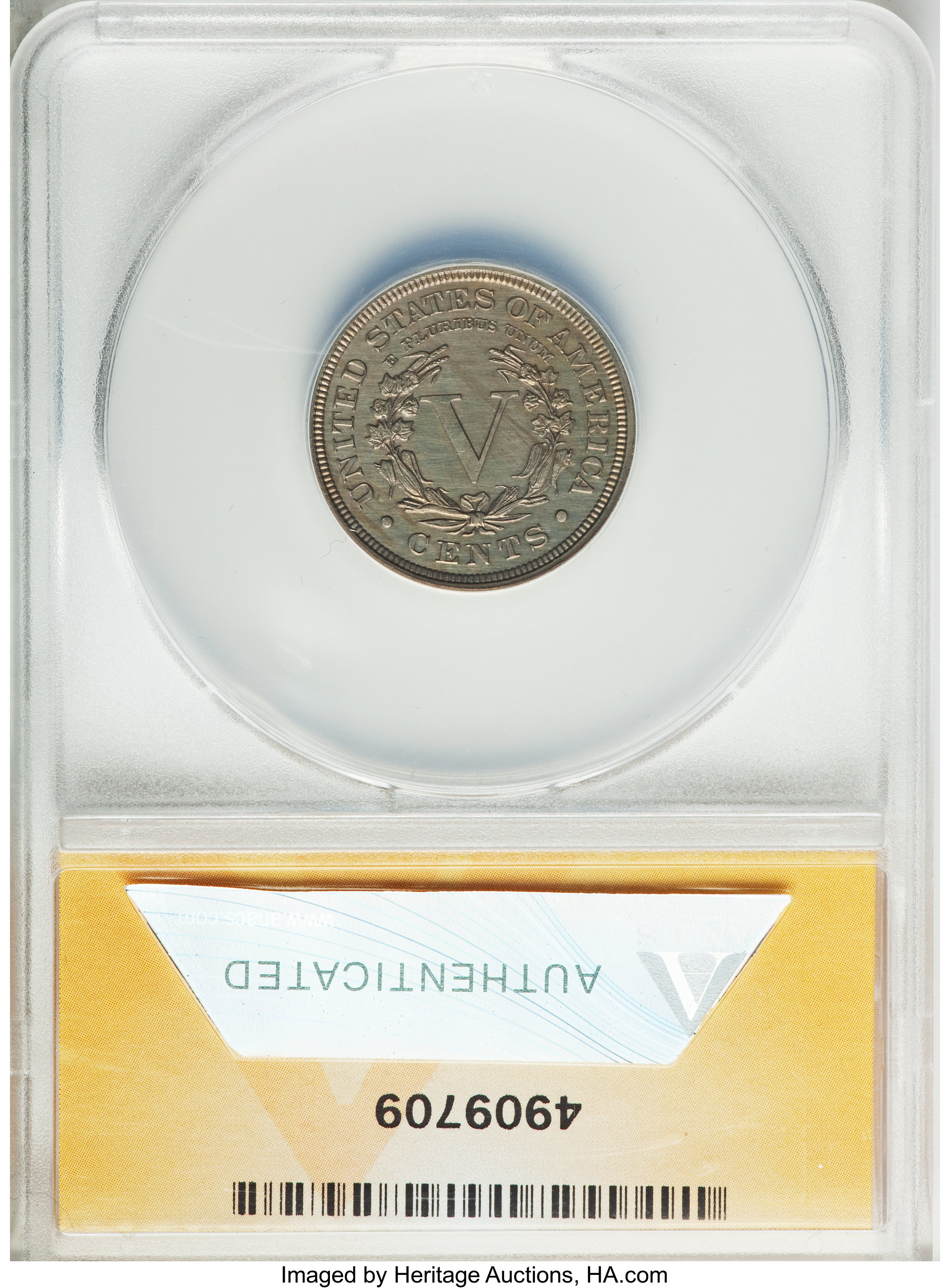 1894 5c AU53 thumbnail 4