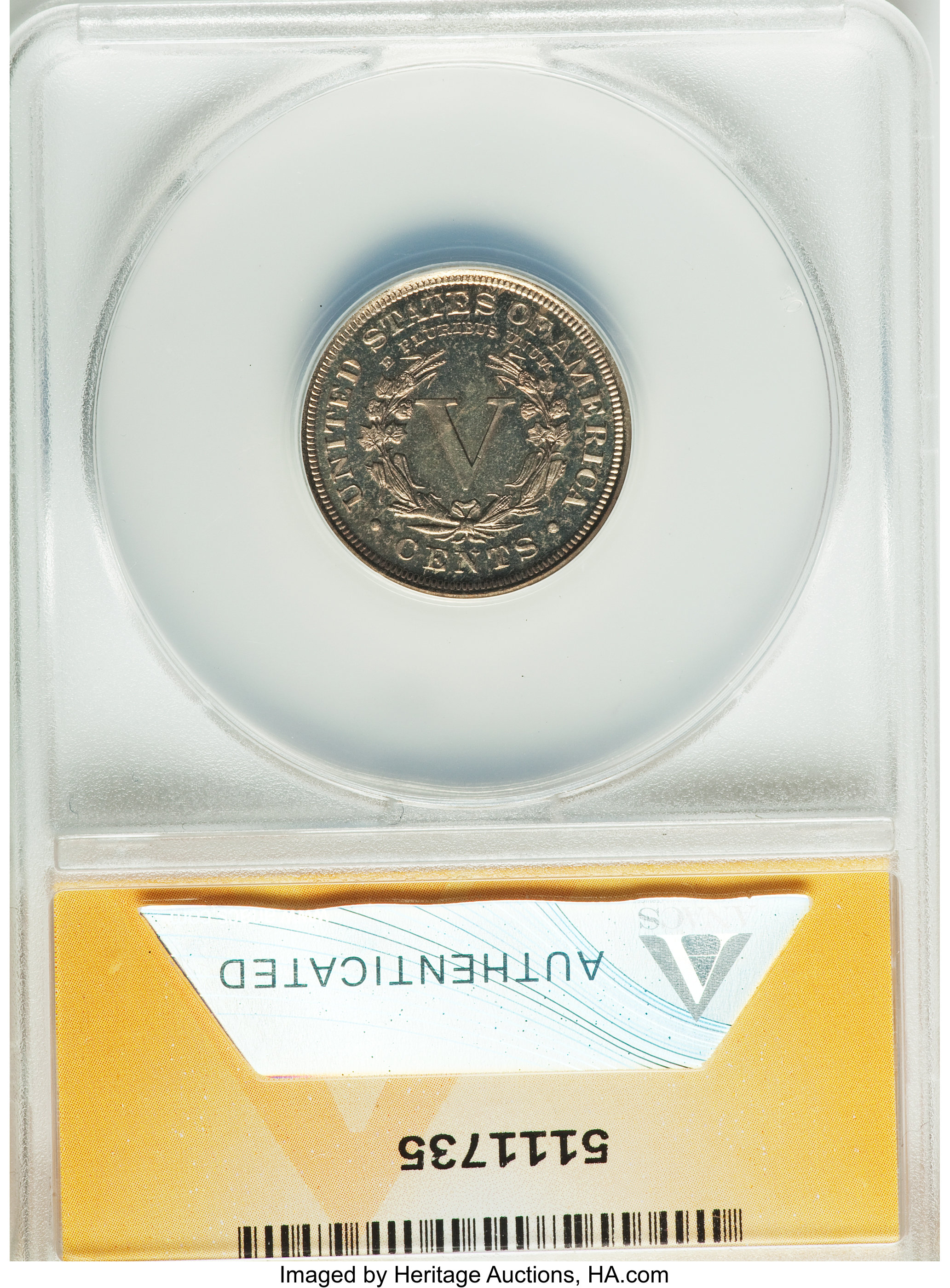1901 5c AU53 CAC thumbnail 6