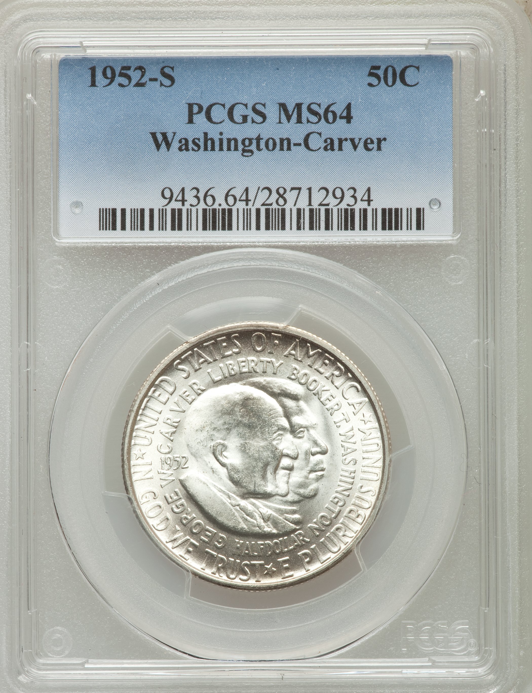 1952-S 50c Washington-Carver AU55 thumbnail 12