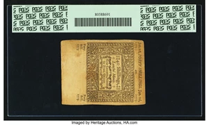 image for: Uncancelled Connecticut January 2, 1775 40s PCGS Apparent About New 50....
