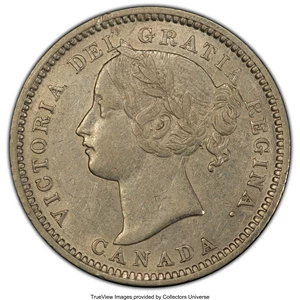 image for: Victoria "Large 9" 10 Cents 1892/1 AU53 PCGS