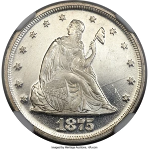 image for: 1875 20C PR65 Ultra Cameo NGC....