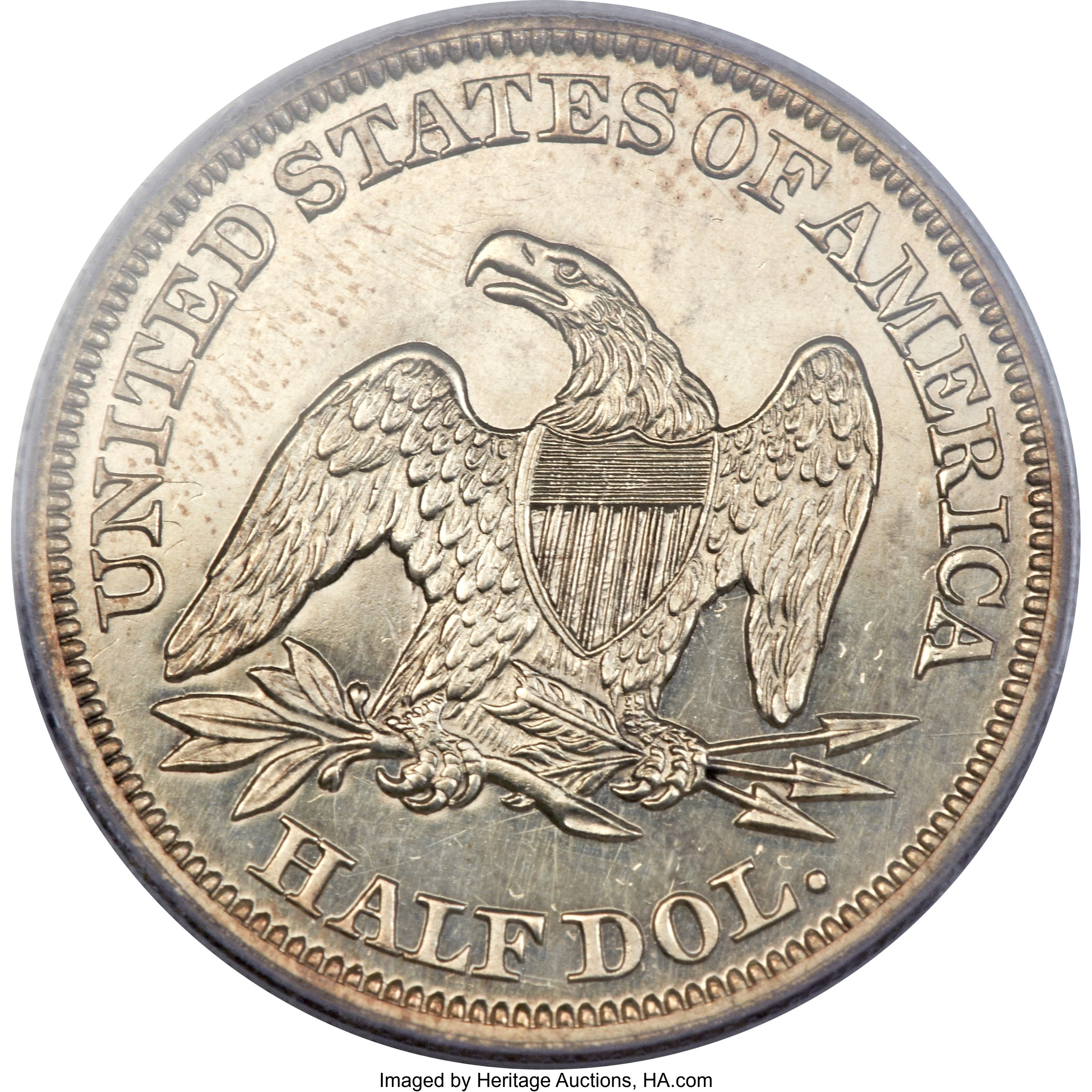 image for: 1845 50C PR63+ PCGS Secure. CAC. WB-101, High R.7 as a Proof....