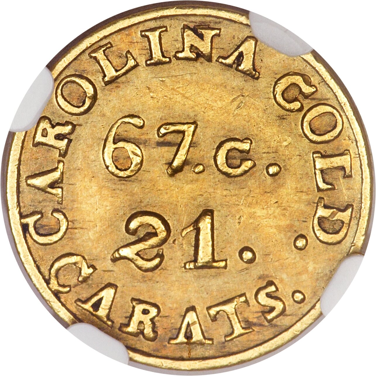 image for: (1837-42) $2 1/2 C. Bechtler Quarter Eagle, 67G. 21C. AU55 NGC. K-10, R.5....