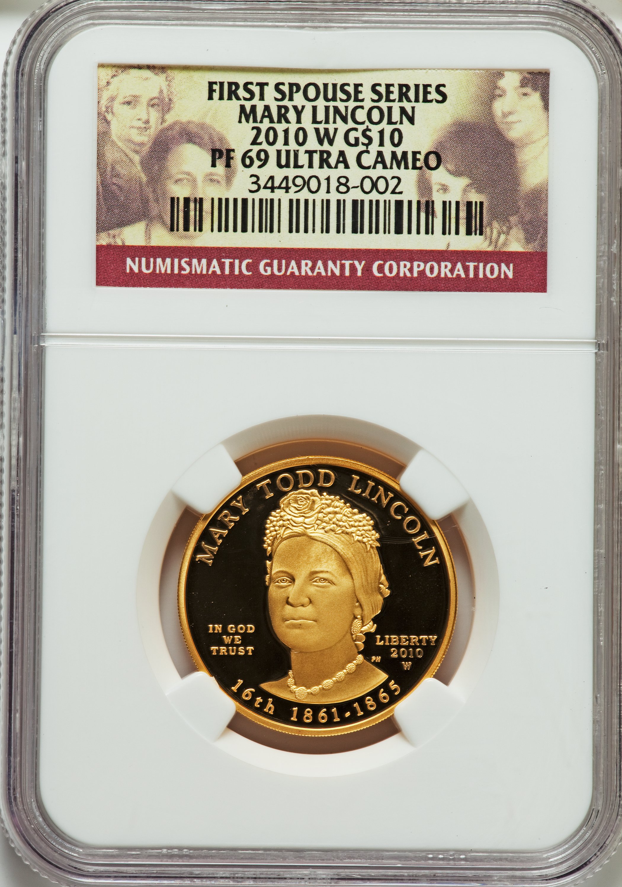 image for: 2010-W G$10 Lincoln  Half-Ounce Gold Ten Dollar PR69 Ultra Cameo NGC....