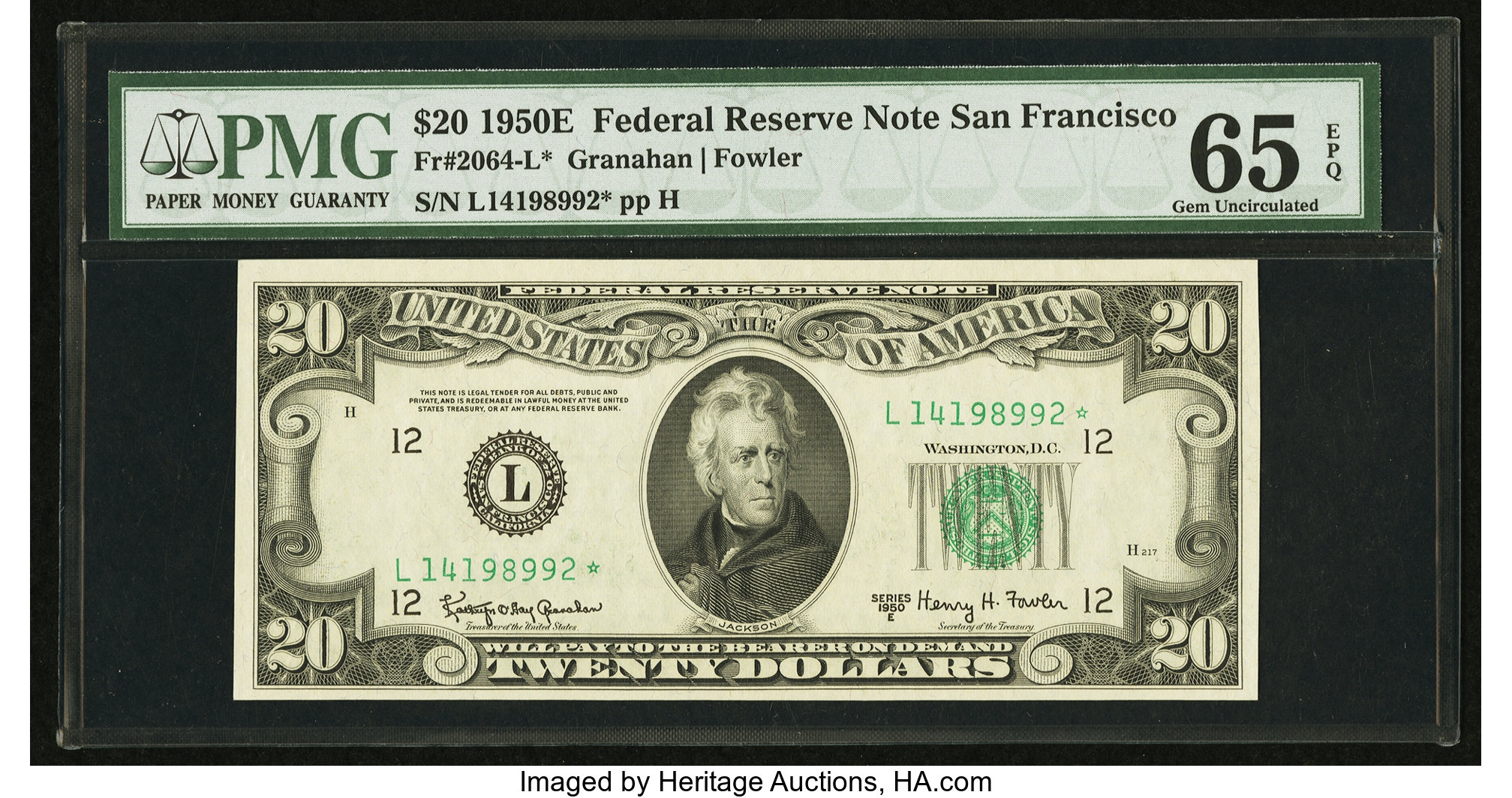 1950E $20 San Francisco, Star Replacement (Fr. 2064L*)