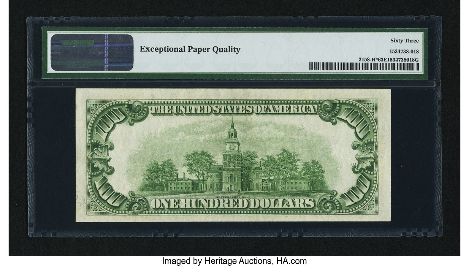 image for: Fr. 2158-H* $100 1950A Federal Reserve Note. PMG Choice Uncirculated 63 EPQ....