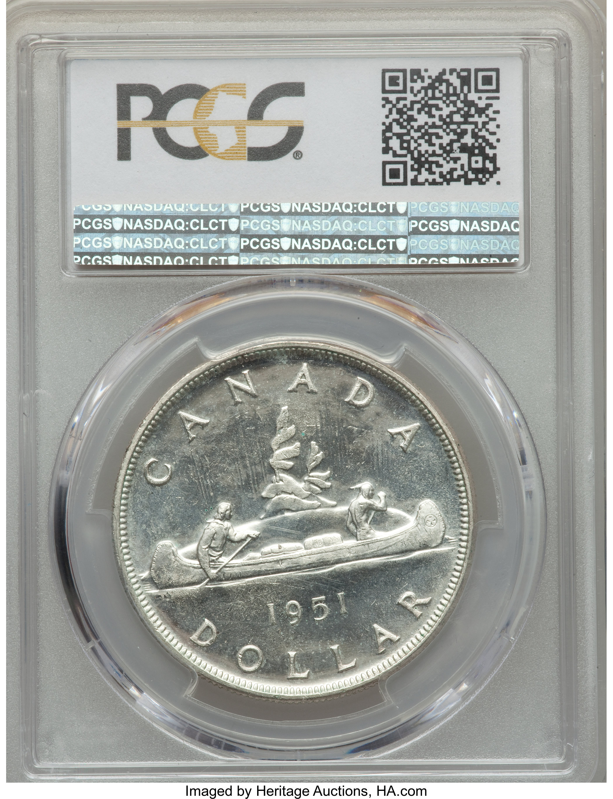 image for: George VI Dollar 1951 SWL MS64+ PCGS