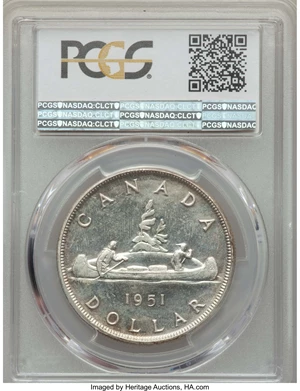 image for: George VI Dollar 1951 MS64 PCGS