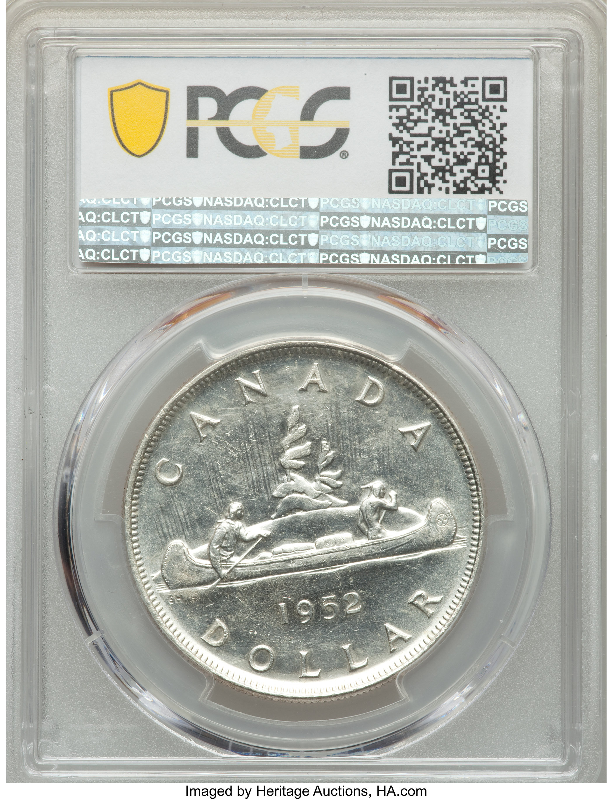 image for: George VI Dollar 1952 AU58 PCGS