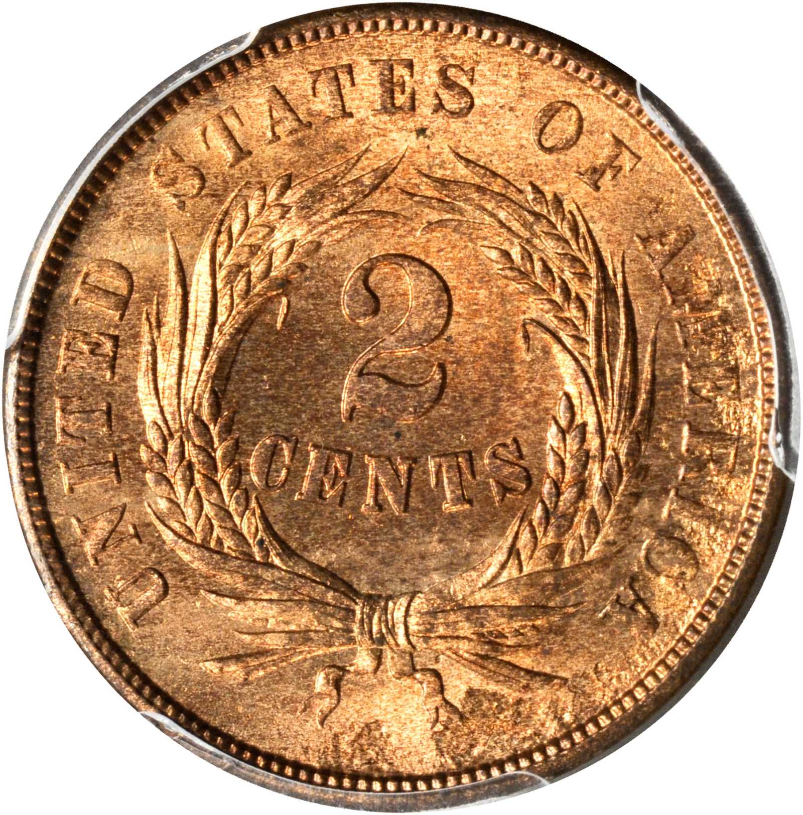1864 2c Large Motto MS RD MS63 RD thumbnail 10