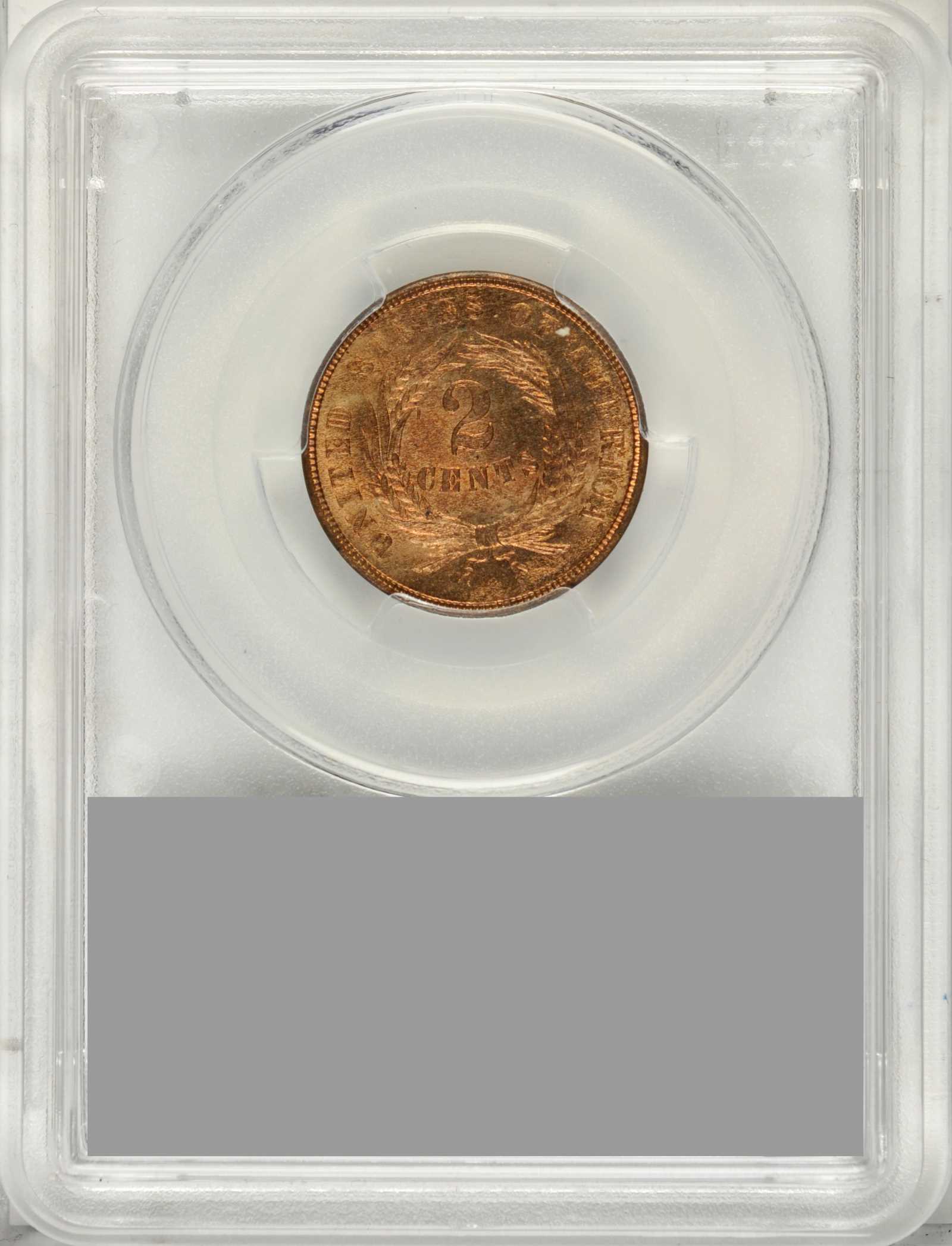 1864 2c Large Motto MS RD MS63 RD thumbnail 11