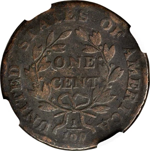 image for: 1800 Draped Bust Cent. S-205. Rarity-4. Good Details--Environmental Damage (NGC).