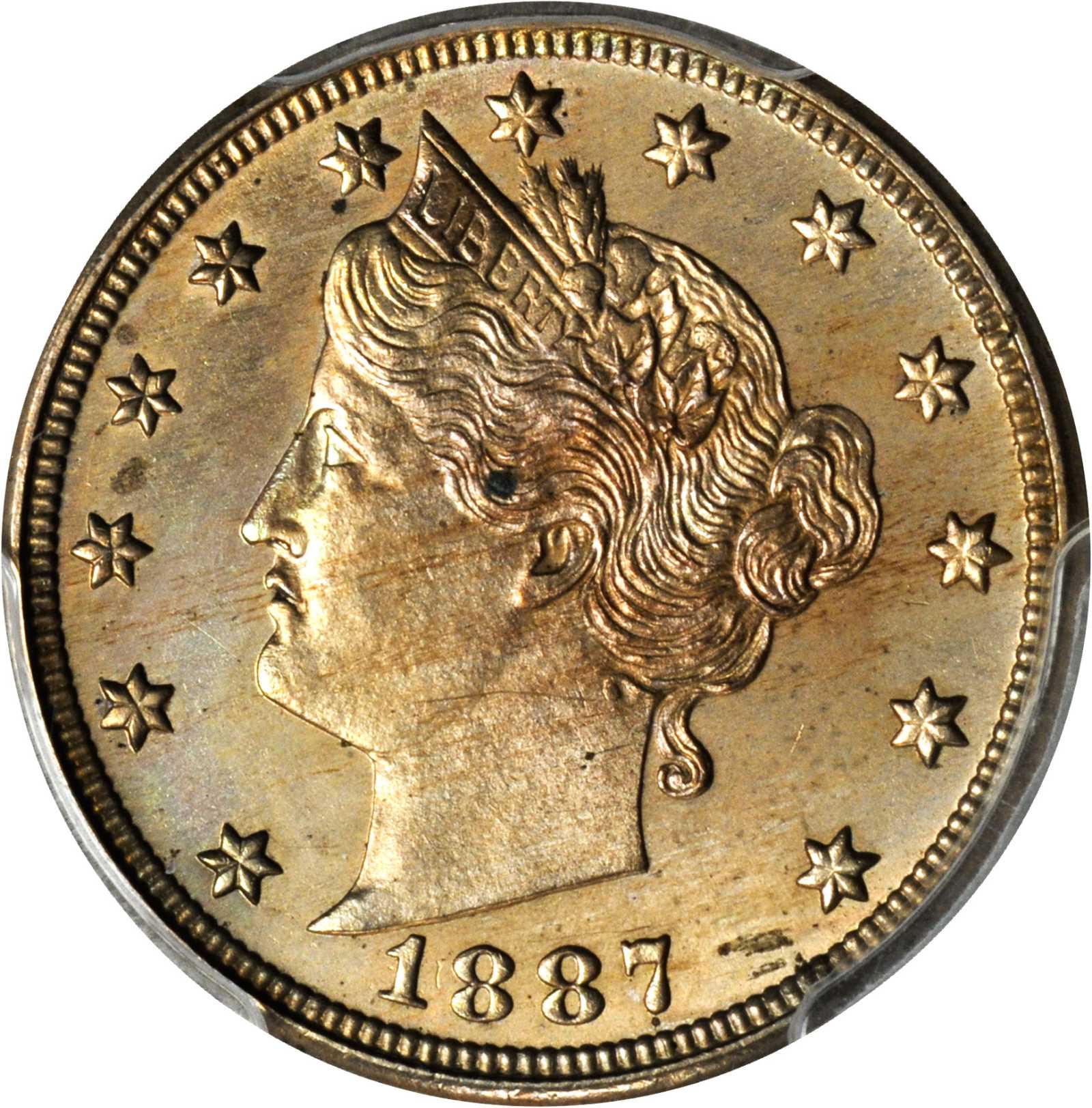 1887 Liberty Nickel. Proof. Unc Details--Cleaning (PCGS).