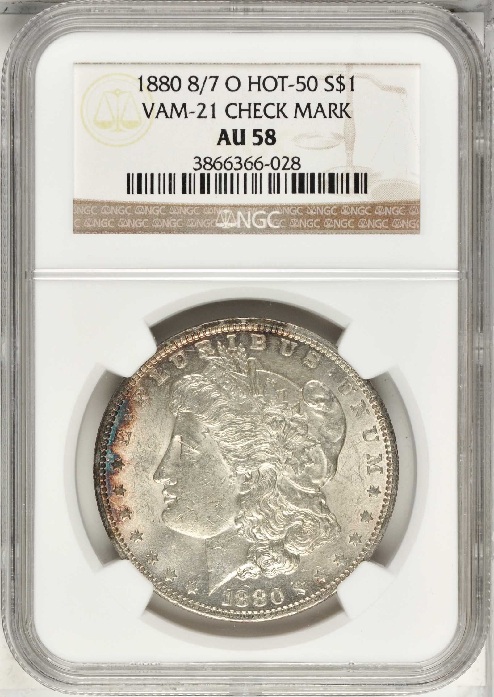 1880-O $1  Checkmark, VAM-21 AG3 CAC thumbnail 7