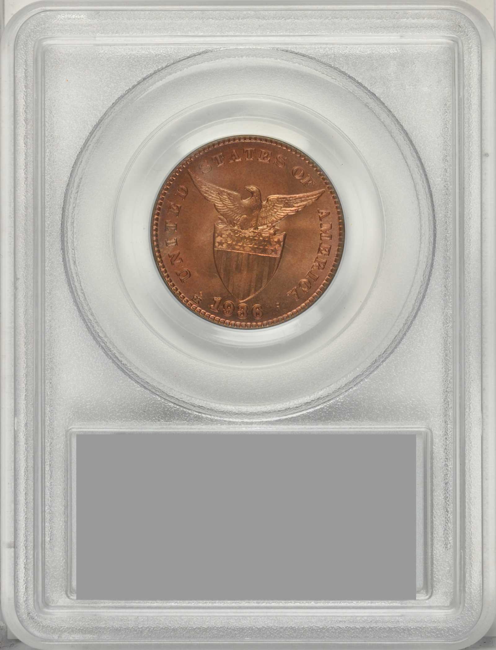 image for: 1936-M Centavo. MS-65 RD (PCGS).