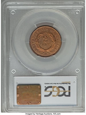 image for: 1866 2C PR66 Red PCGS....