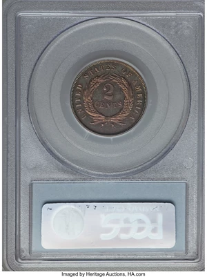 image for: 1864 2C Small Motto PR65 Brown PCGS....