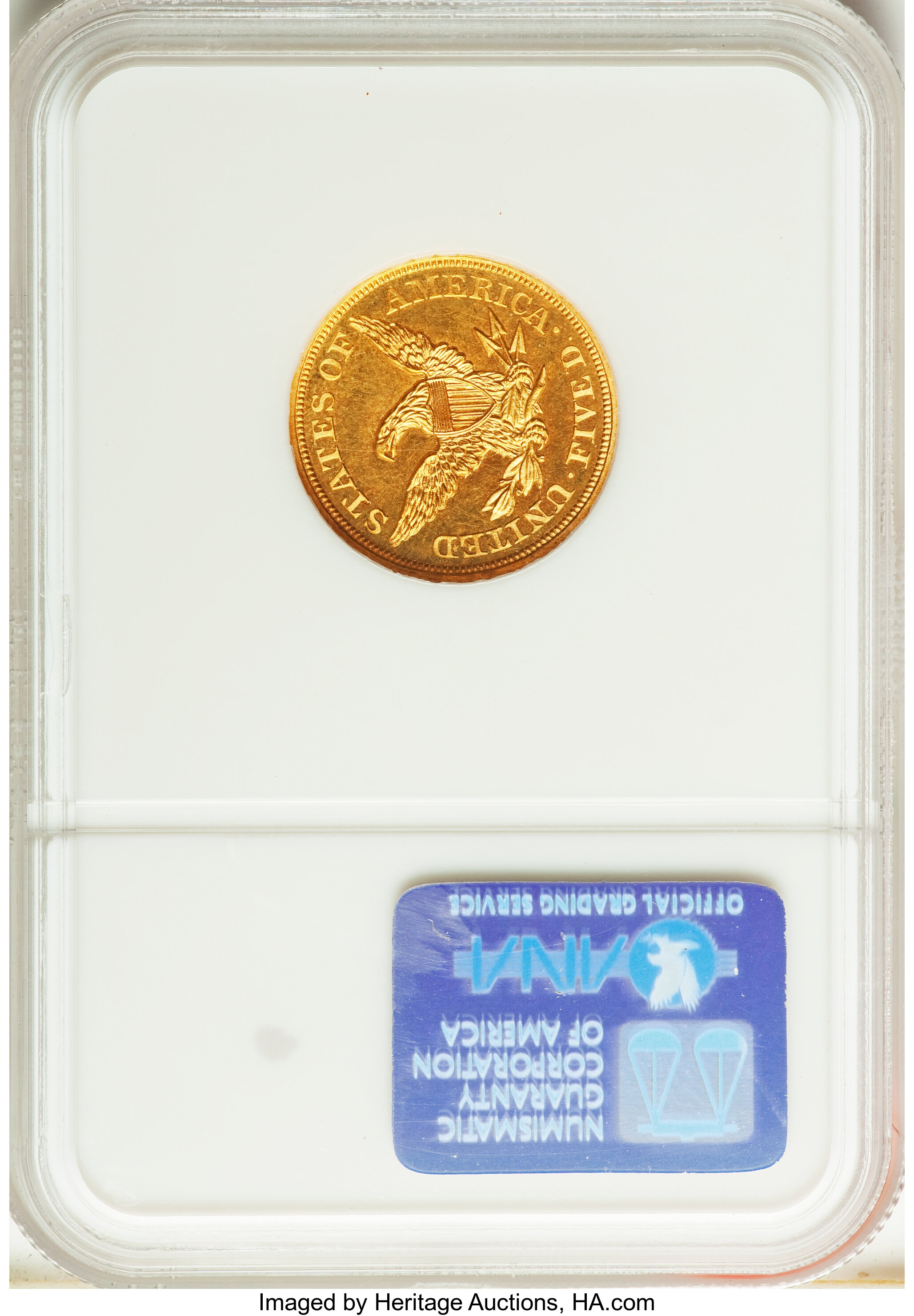 image for: 1844 $5 PR64 Cameo NGC. CAC....