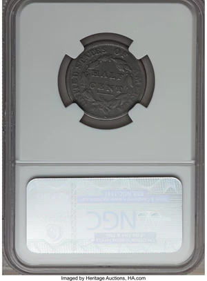 image for: 1809 1/2 C Small o Inside 0, C-4, B-1, R.3, VG10 NGC. NGC Census: (0/0). PCGS Population (0/0). ...