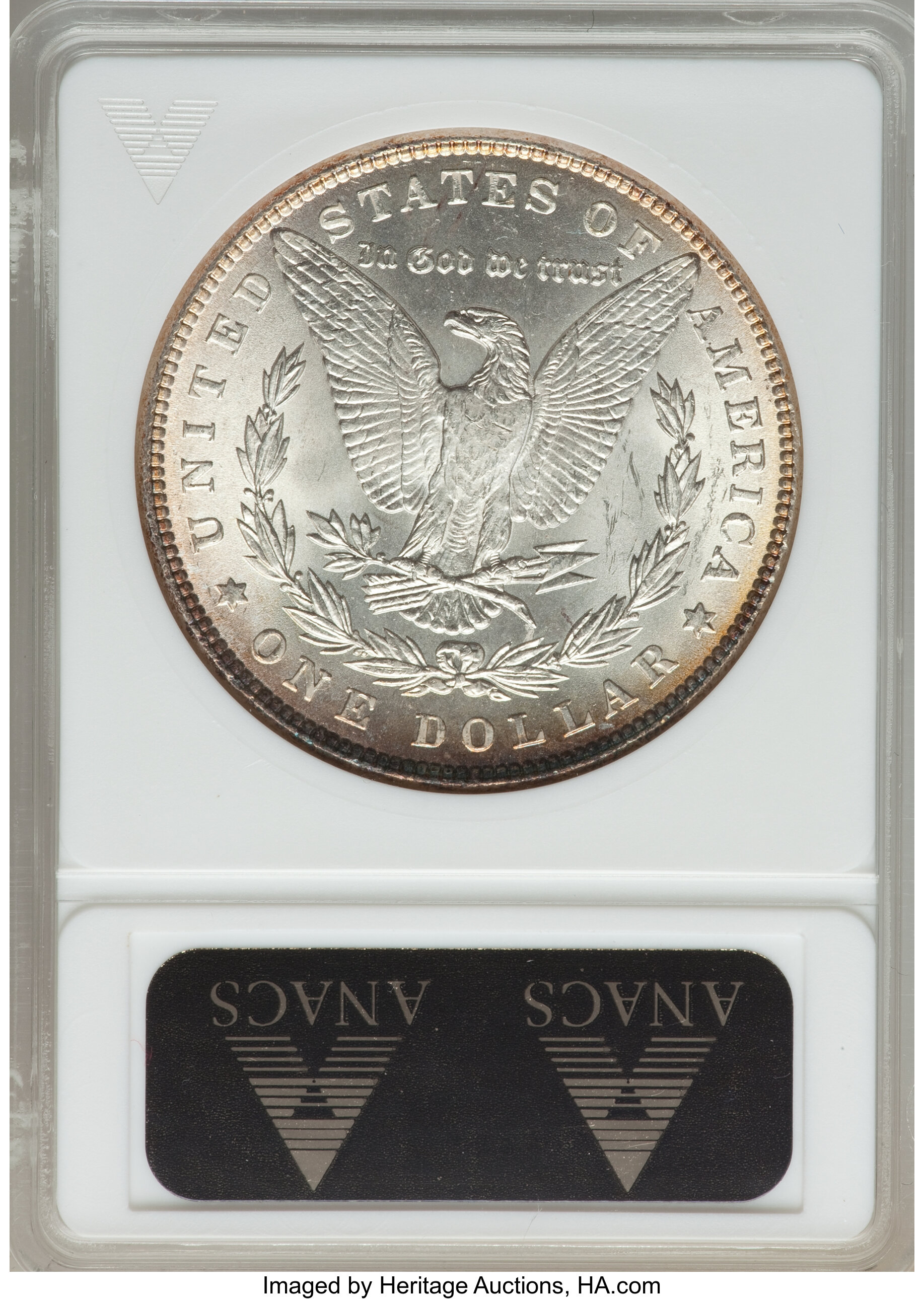 1886 $1  Misplaced Date, 8 Below M, VAM-21 MS65 thumbnail 2
