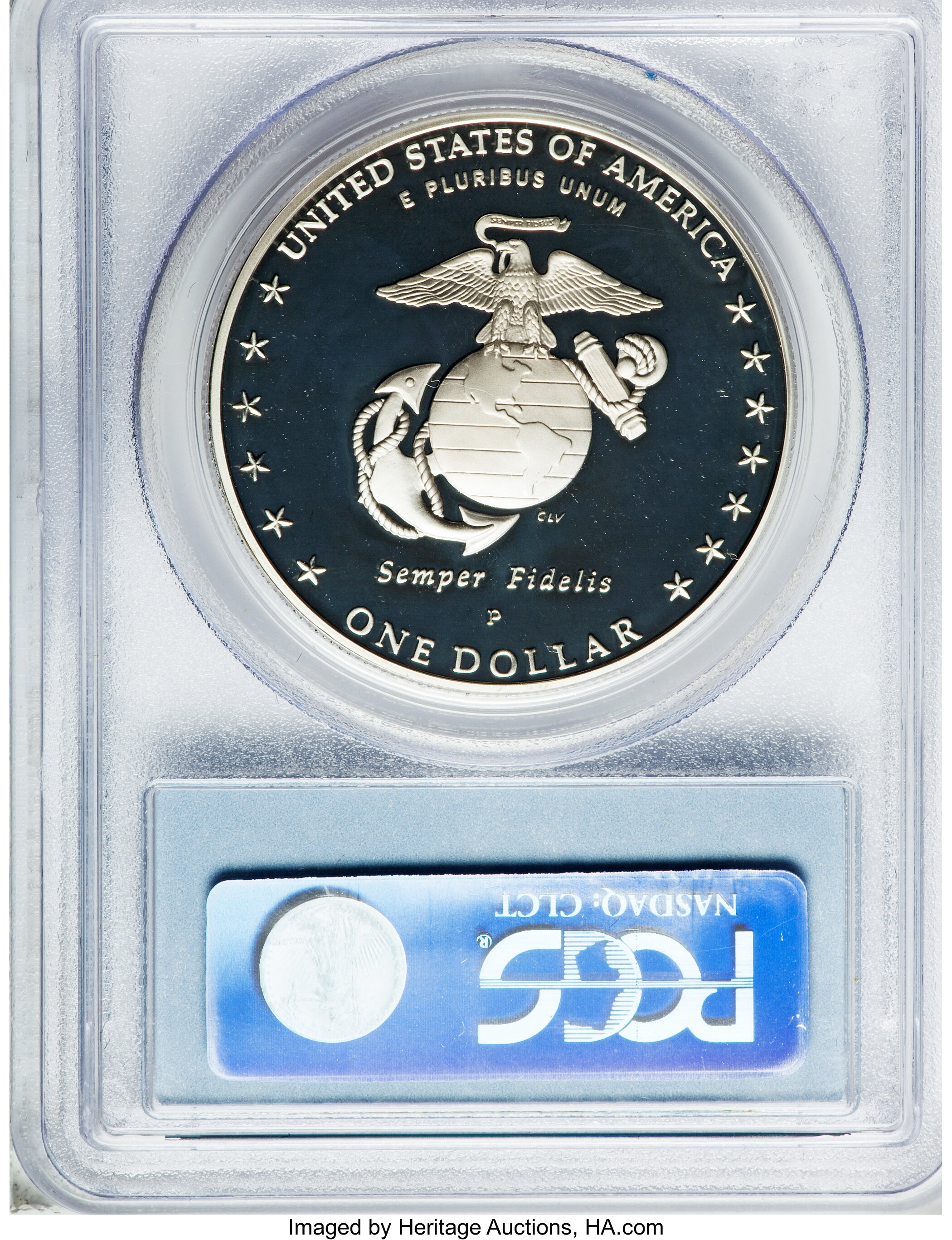 2005-P S$1 Marine Corps 230th Anniversary PR DCAM PR69 DCAM thumbnail 6