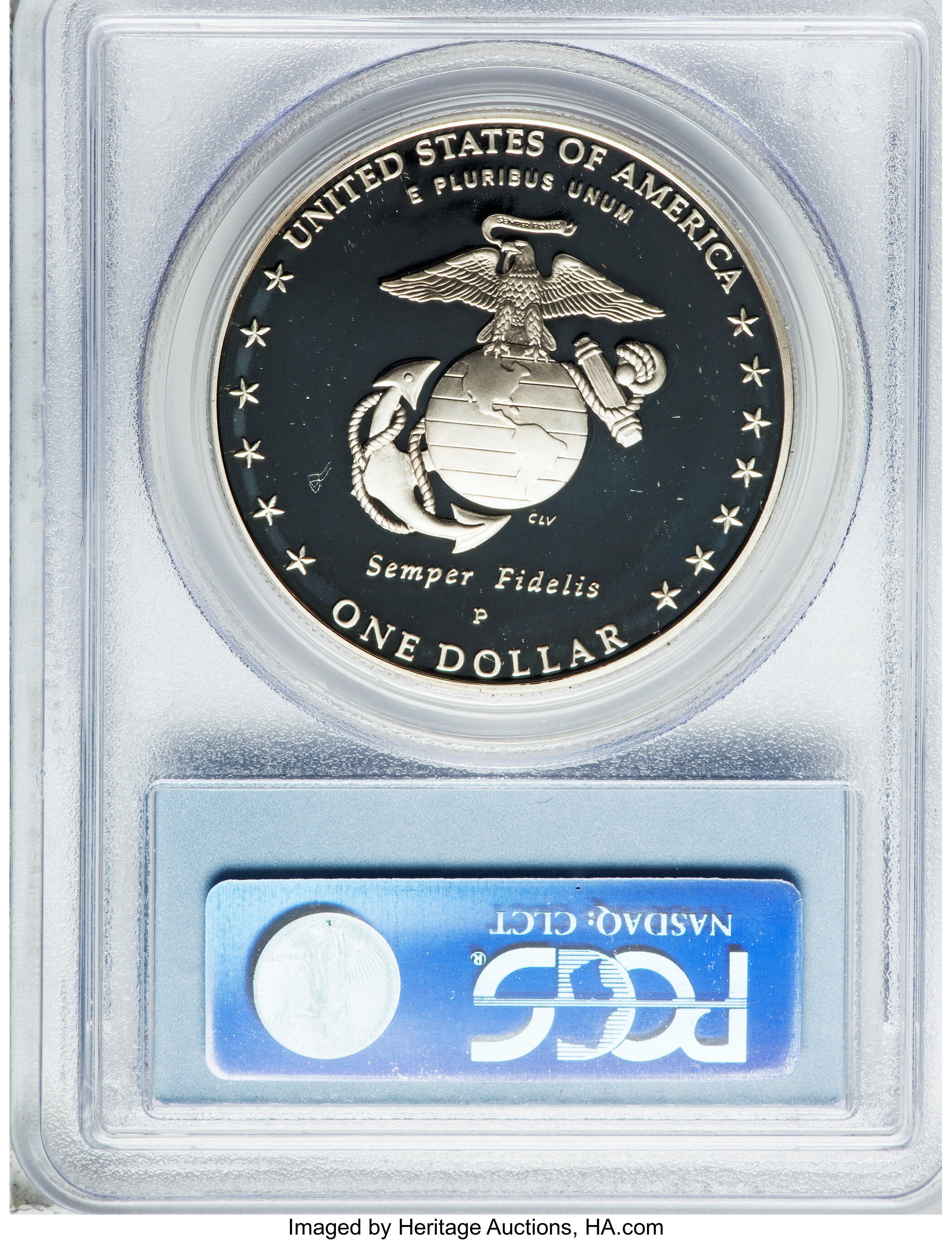 2005-P S$1 Marine Corps 230th Anniversary PR DCAM PR69 DCAM thumbnail 7